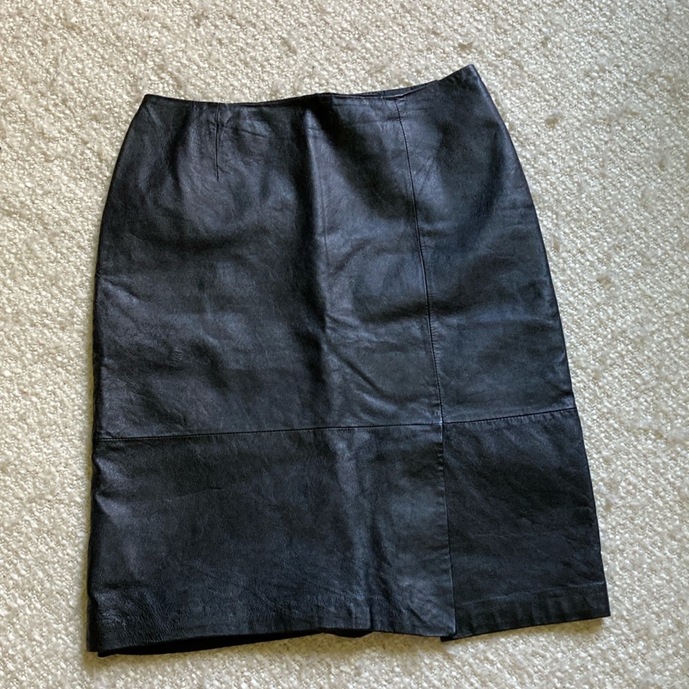🖤 MIX IT SIZE 6 BLACK LEATHER PENCIL SKIRT